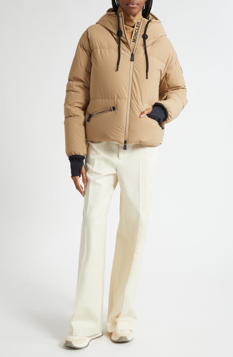 Moncler Grenoble Allesaz Hooded Down Puffer Jacket, Alternate, color, Neutral