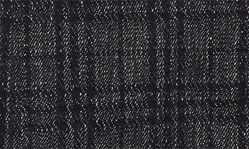 Burberry Check Denim Belted Shorts In Black