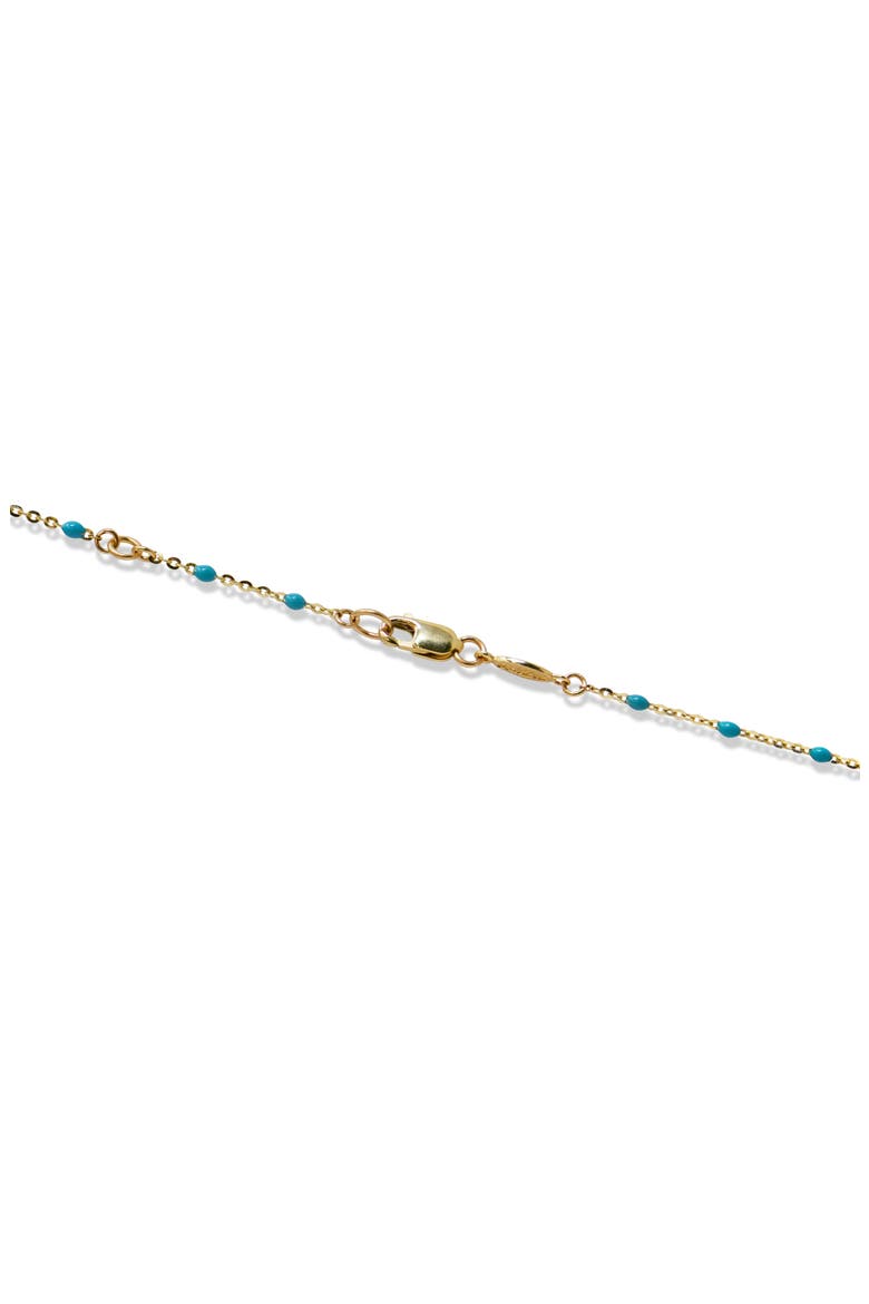 Bohème Beaded Enamel Station Necklace, Alternate, color, TURQUOISE