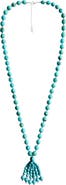 MANGO Beaded Tassel Necklace