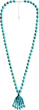 MANGO Beaded Tassel Necklace