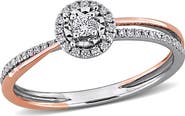 Created Forever Two-Tone Lab Grown Diamond Halo Ring