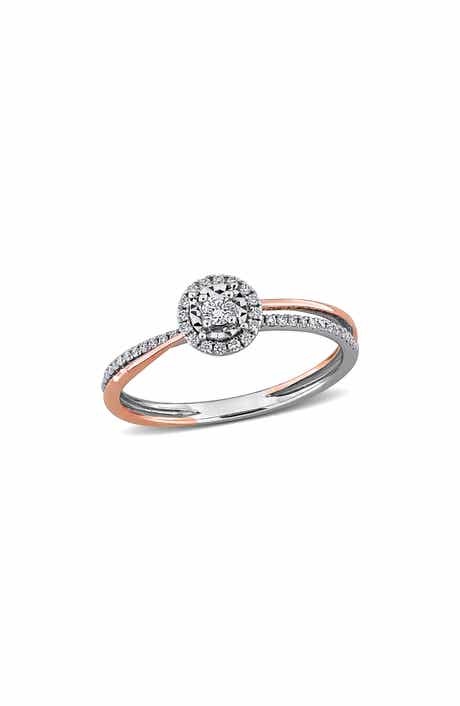 Created Forever Two-Tone Lab Grown Diamond Halo Ring