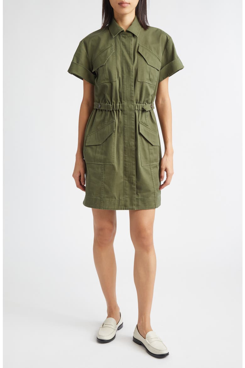 Clotilde Cotton Blend Utility Dress, Main, color, FATIGUE