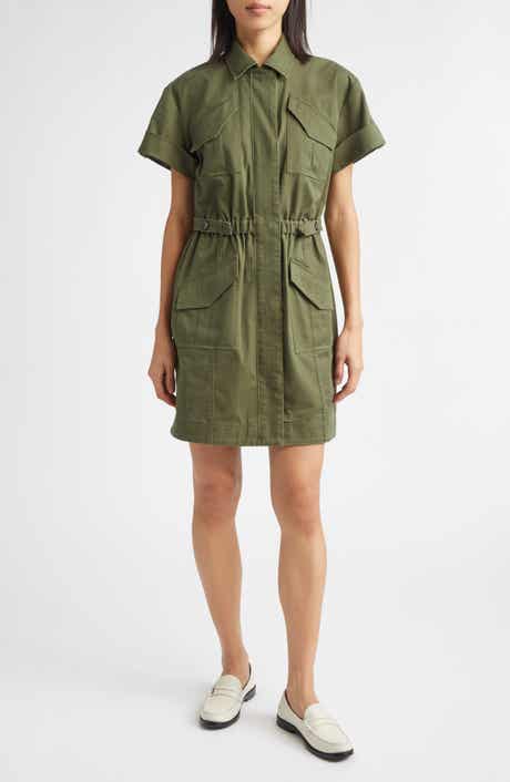 Derek Lam 10 Crosby Clotilde Cotton Blend Utility Dress