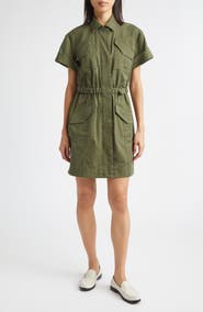 Derek Lam 10 Crosby Clotilde Cotton Blend Utility Dress