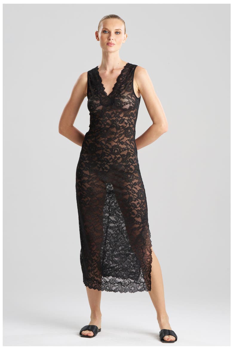PEONY Gown, Main, color, BLACK