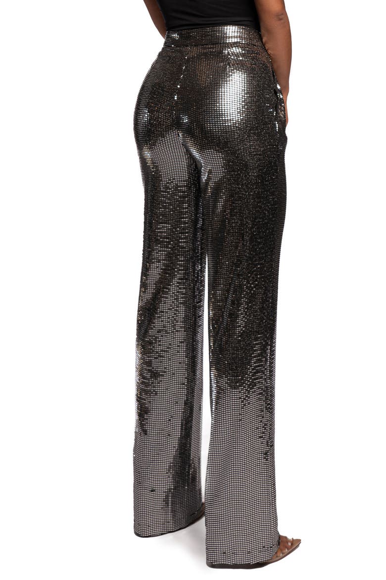 Sequin Wide Leg Pants, Alternate, color, SILVER