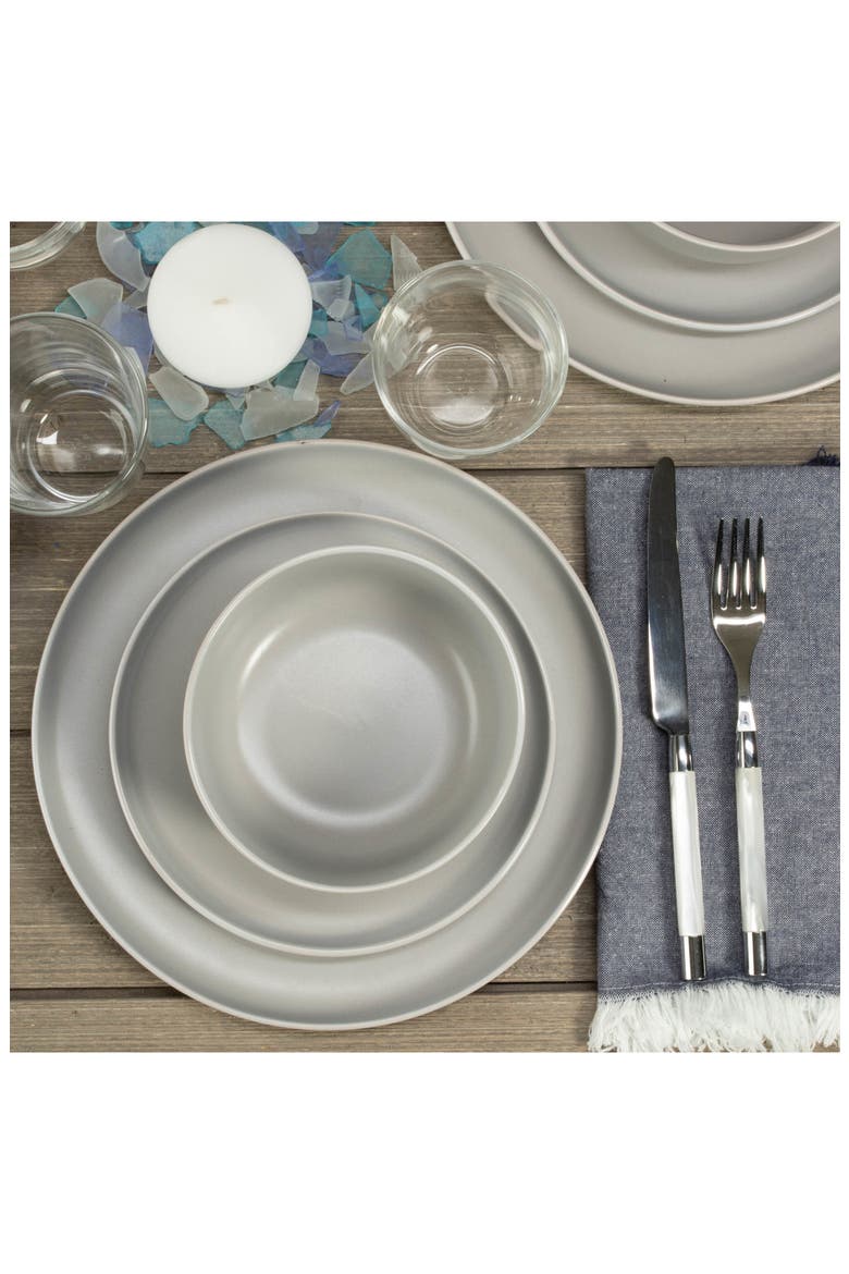 12-Piece Temp Stoneware Dinnerware Set, Alternate, color, STONE