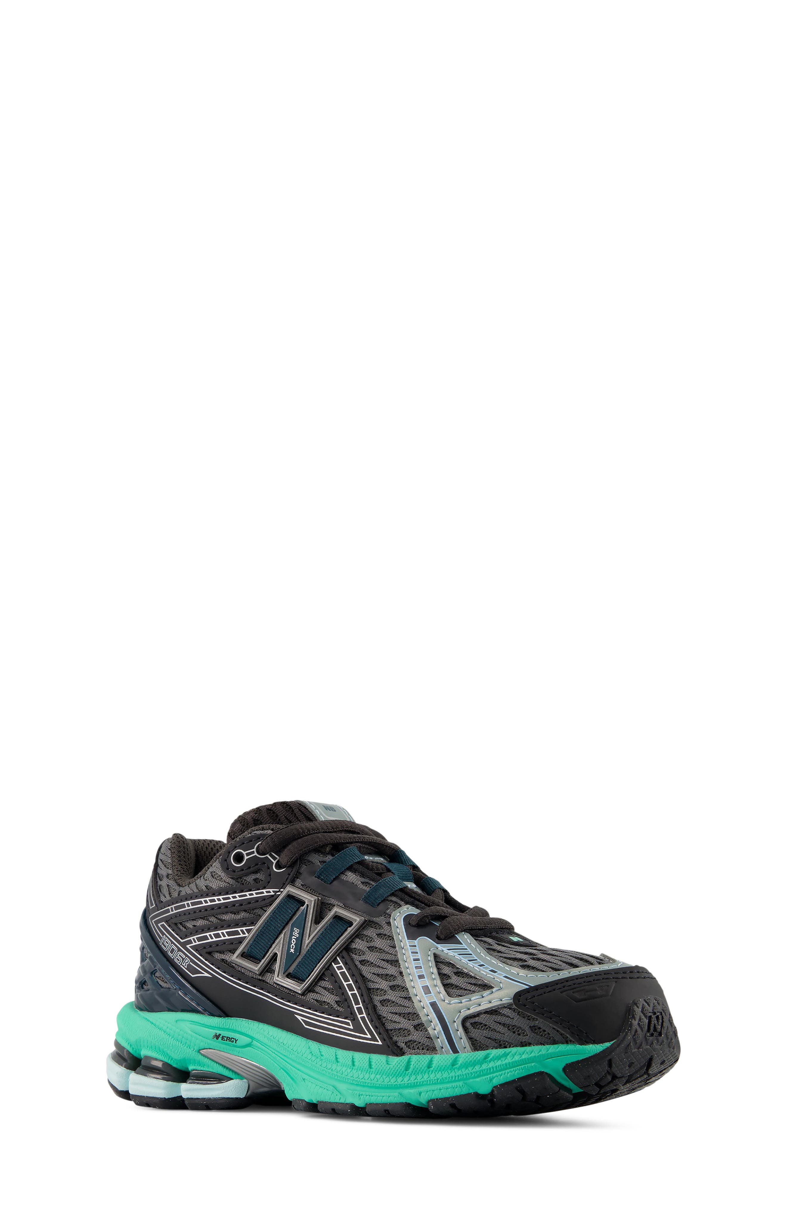 New Balance Kids' 1906R Running Shoe, Main, color, Black Metallic/ Alkaline Green
