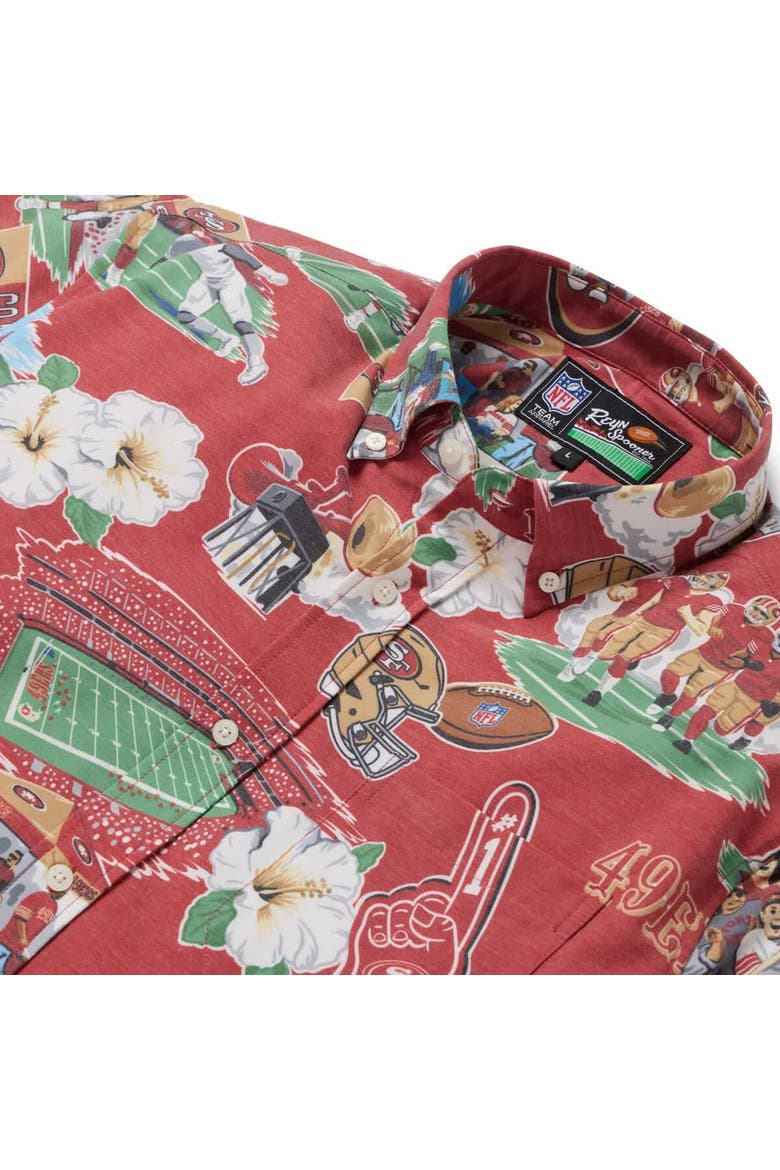 Men's Reyn Spooner Red San Francisco 49ers Scenic Button-Down Shirt, Alternate, color, Red