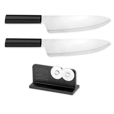 Cutlery 8.5-Inch French Chef Knife Set of 2 & Quick Edge Knife Sharpener