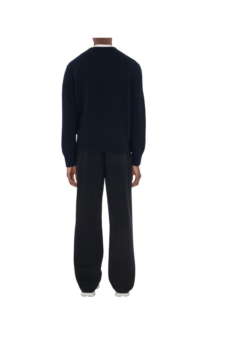 Burberry Knight Wool Cashmere Sweater, Alternate, color, Navy