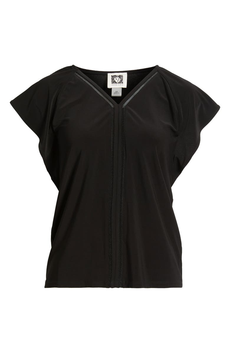 Anne Klein Harmony Lattice Trim Jersey Top, Alternate, color, 