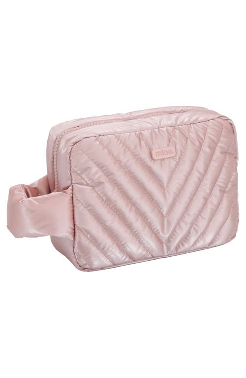 Mytagalongs Ellie Quilted Cosmetic Bag In Pink