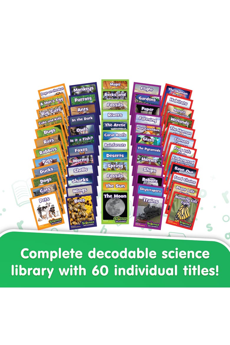 Science Decodables Nonfiction Boxed Educational Learning Set, Alternate, color, Multicolored