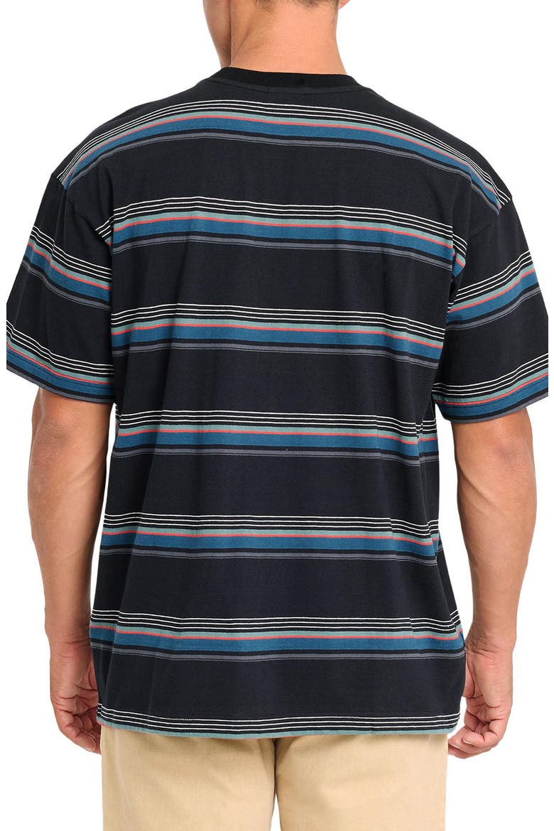 Baxter Oversize Stripe Pocket T-Shirt, Alternate, color, BLACK