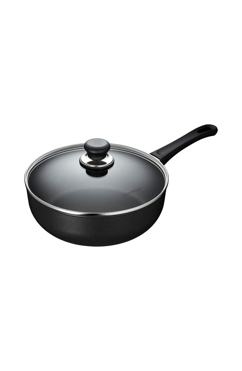Scanpan Classic 10.25 Inch Deep Saute Pan w/Lid, 4 Quart Capacity, Main, color, Black