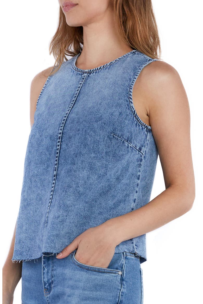 Denim Tank Top, Alternate, color, WELL BLUE
