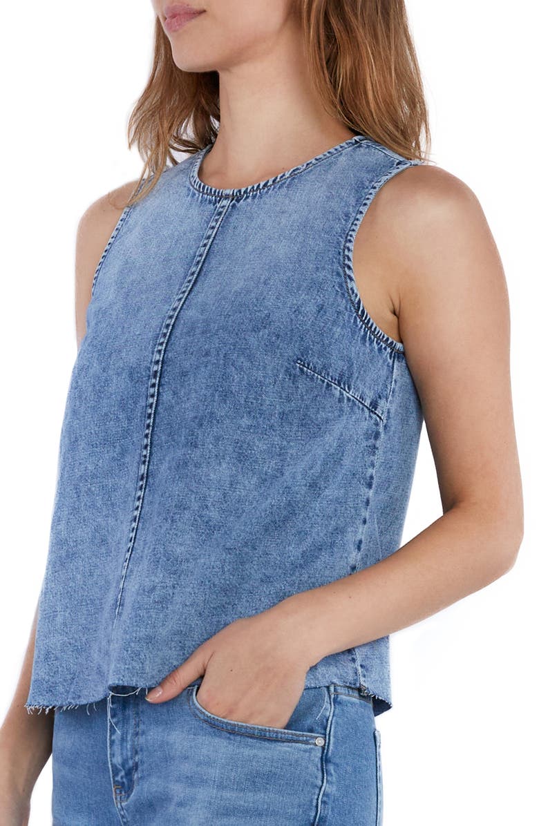 Wash Lab Denim Denim Tank Top, Alternate, color, Well Blue