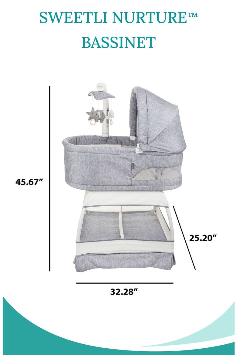 TrüBliss™ Sweetli Nurture™ Bassinet, Alternate, color, GREY MELANGE