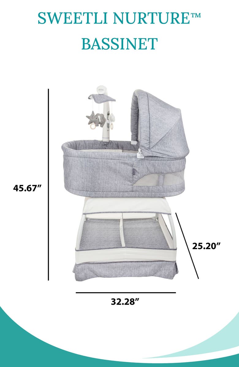Little Partners TrüBliss<sup>™</sup> Sweetli Nurture<sup>™</sup> Bassinet, Alternate, color, Grey Melange