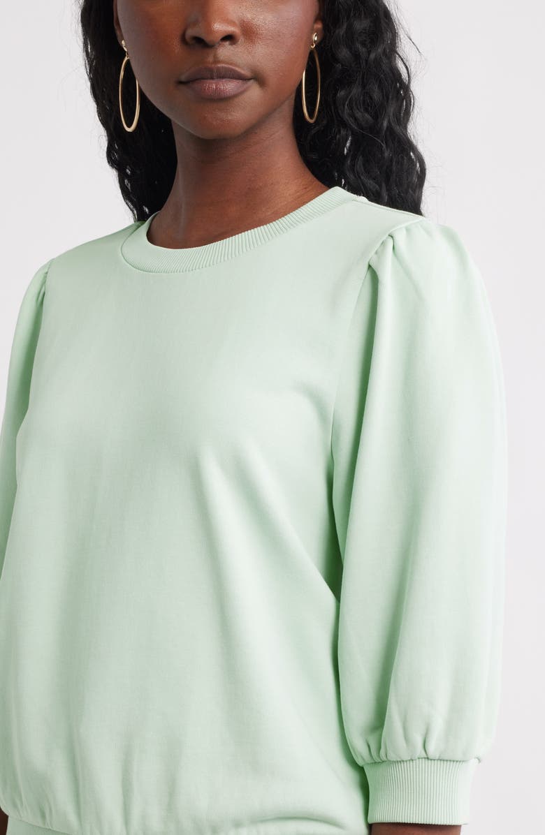 Treasure & Bond Puff Sleeve Sweatshirt, Alternate, color, Teal Surf