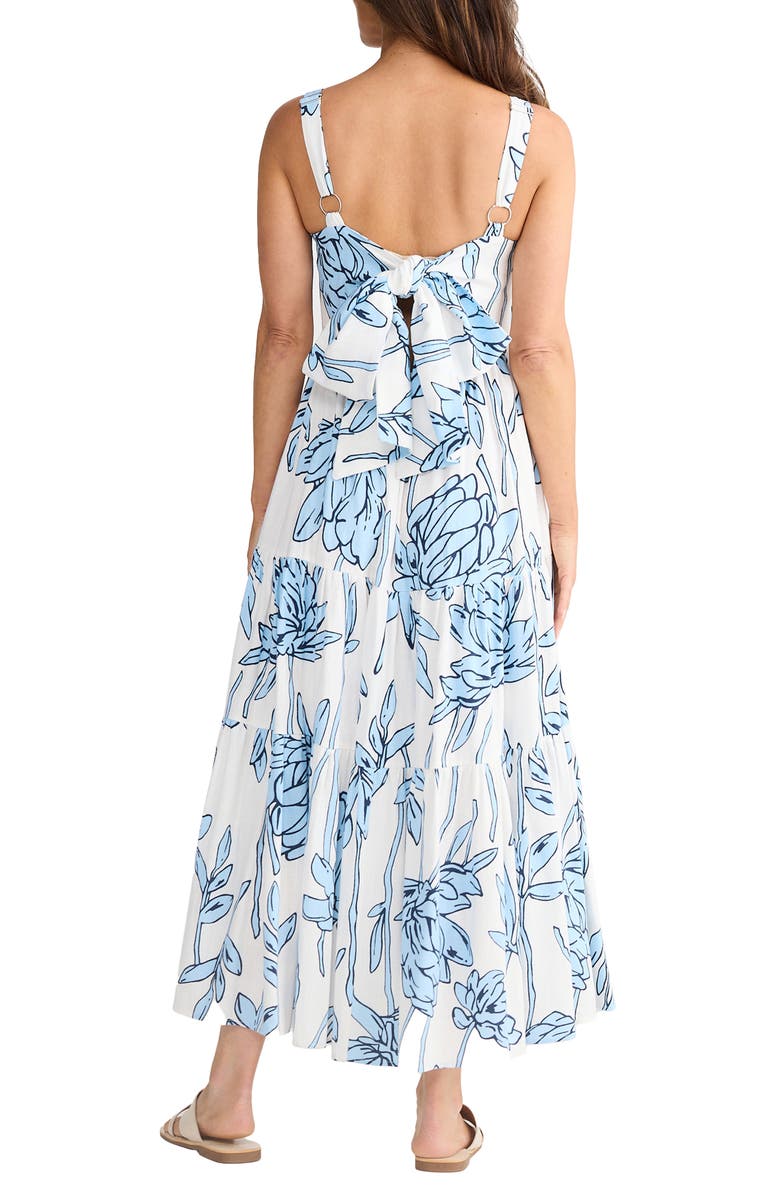 Brave+True Carmen Tiered Print Midi Dress, Alternate, color, Coastal Bloom