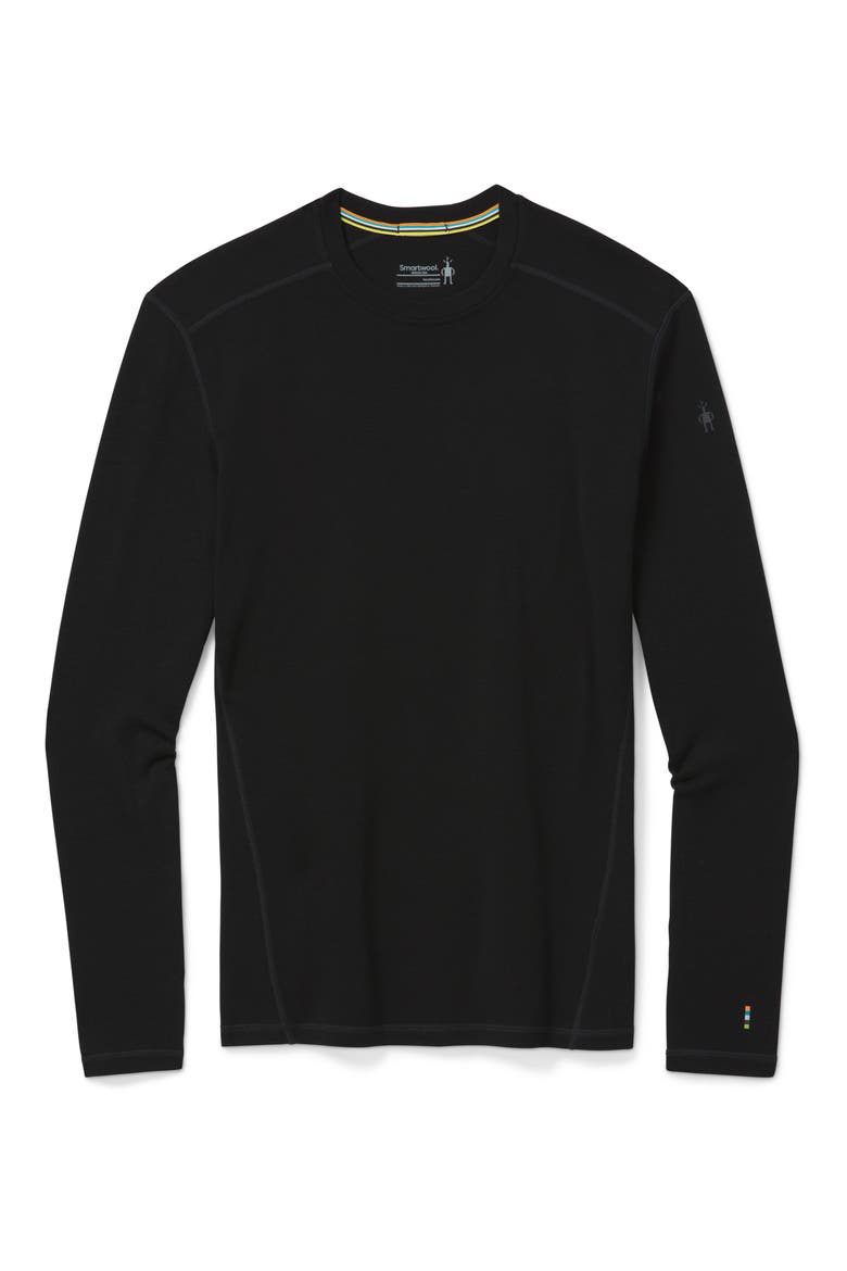 Merino 250 Base Layer Long Sleeve Crewneck Shirt, Alternate, color, BLACK