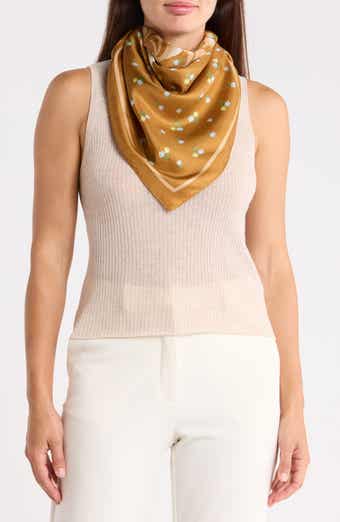 Country Floral Horse & Carriage Silk Scarf