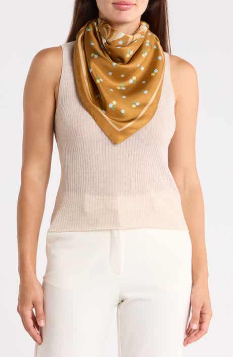 Country Floral Horse & Carriage Silk Scarf