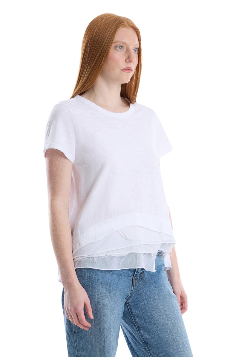 Wilt Boxy Short Sleeve Mixed Hem, Alternate, color, White