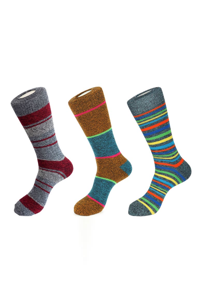 3-Pack Boot Socks, Main, color, GREY BROWN GREEN