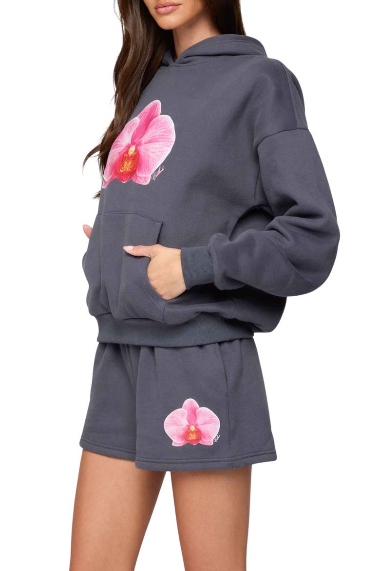 Orchid Babe Hoodie, Alternate, color, DARK-GRAY