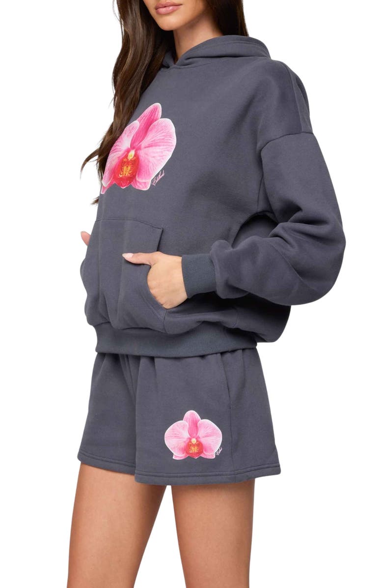 EDIKTED Orchid Babe Hoodie, Alternate, color, Dark-Gray