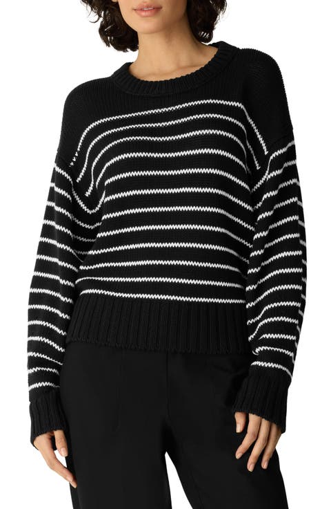 Striped Organic Cotton Crewneck Sweater