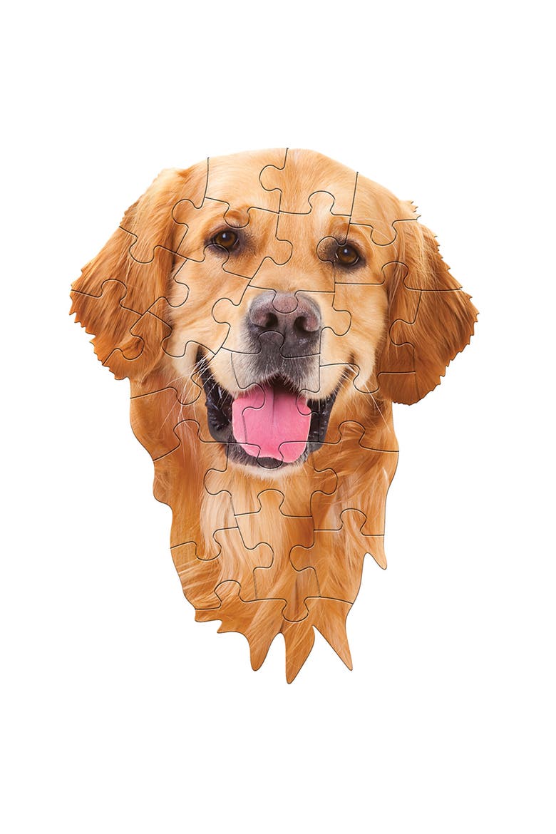 I Am Dog 24Piece Puzzle, Animal Headshaped Jigsaw, 14X18" Size, Alternate, color, Multicolored