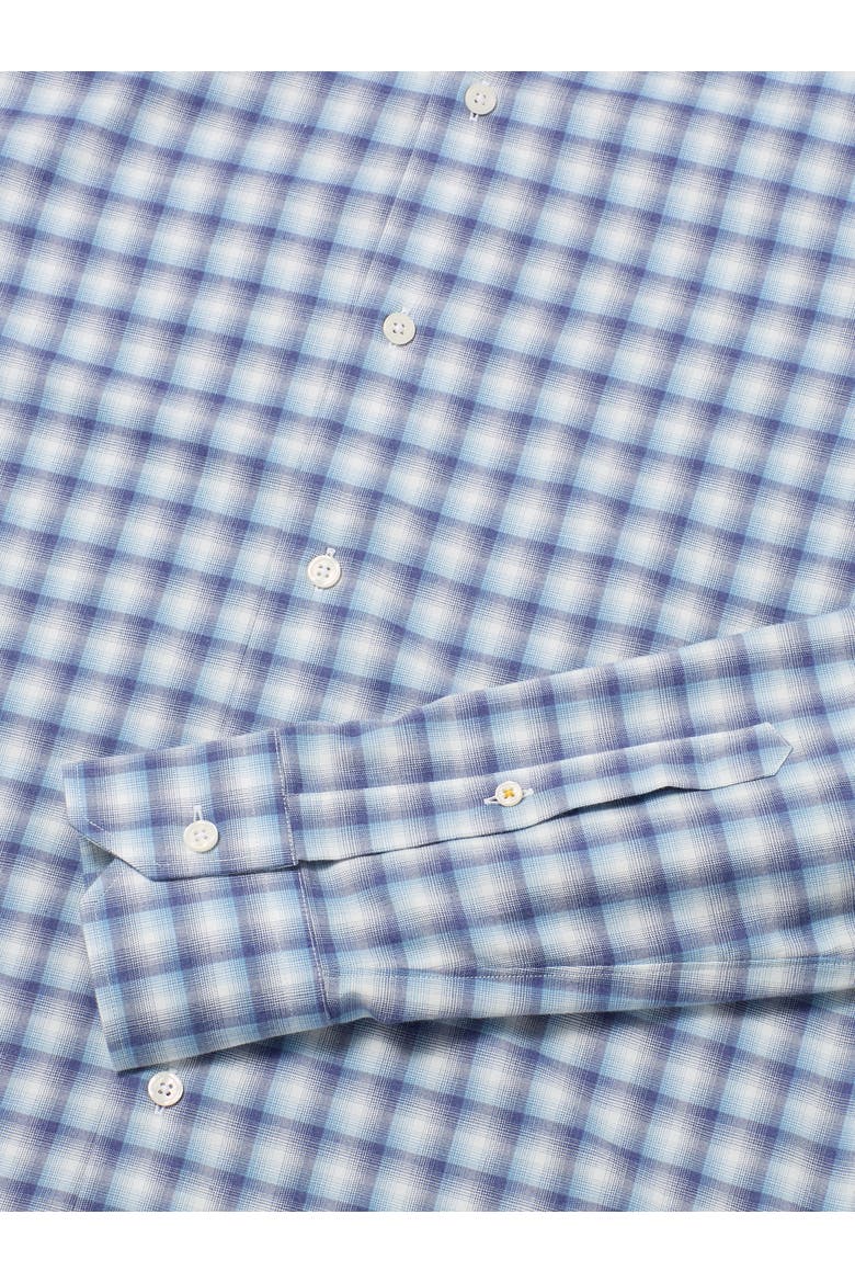 Reynolds Ultra Light Weight Brushed Ombre Plaid Shirt, Alternate, color, Blue Multi