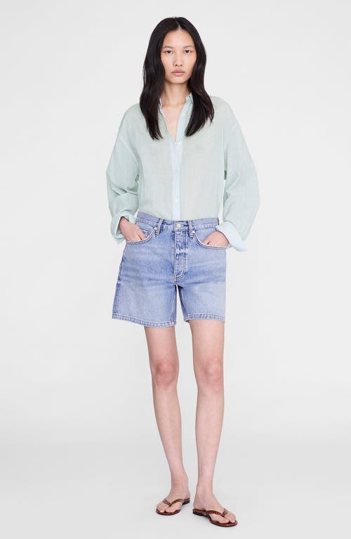 ANINE BING Delaney Short in Arbor Blue at Nordstrom, Size 24