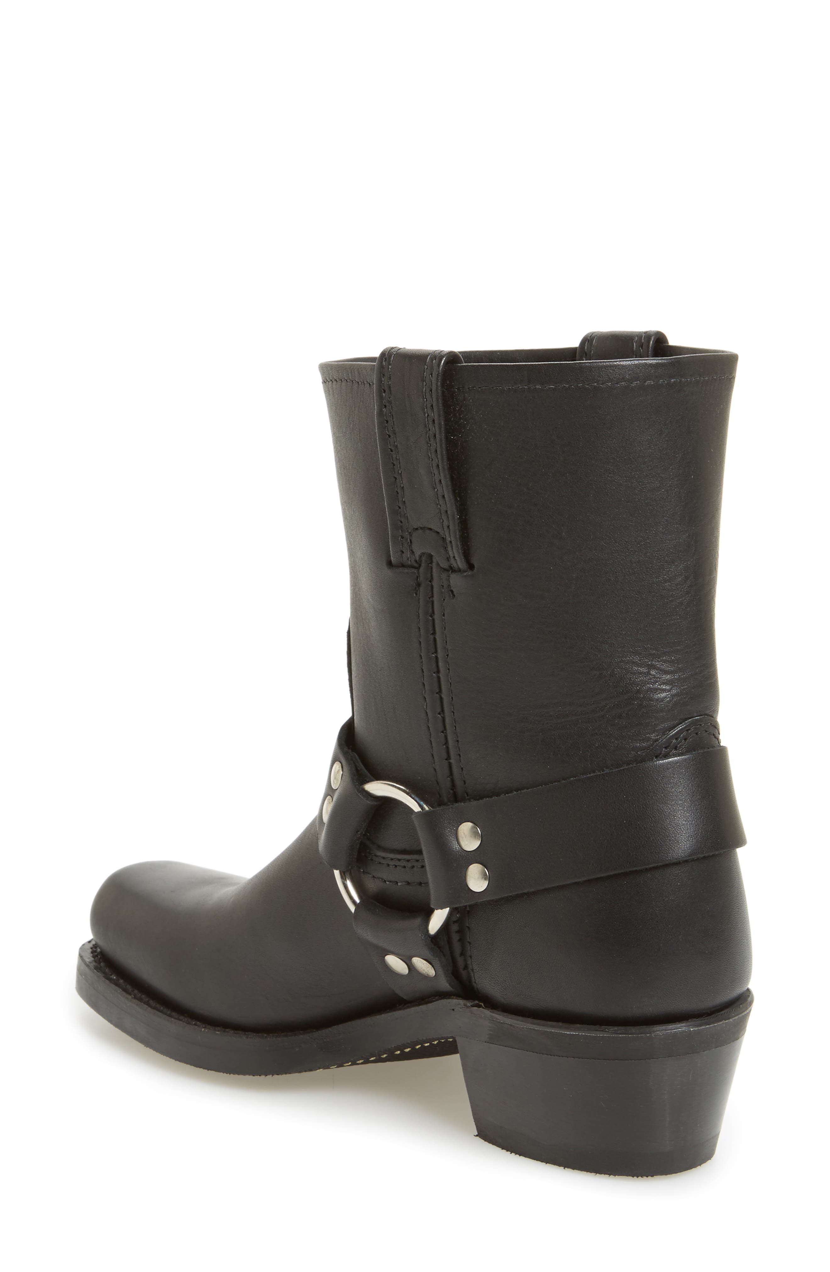 Harness Square Toe Engineer Boot, Alternate, color, BLACK LEATHER