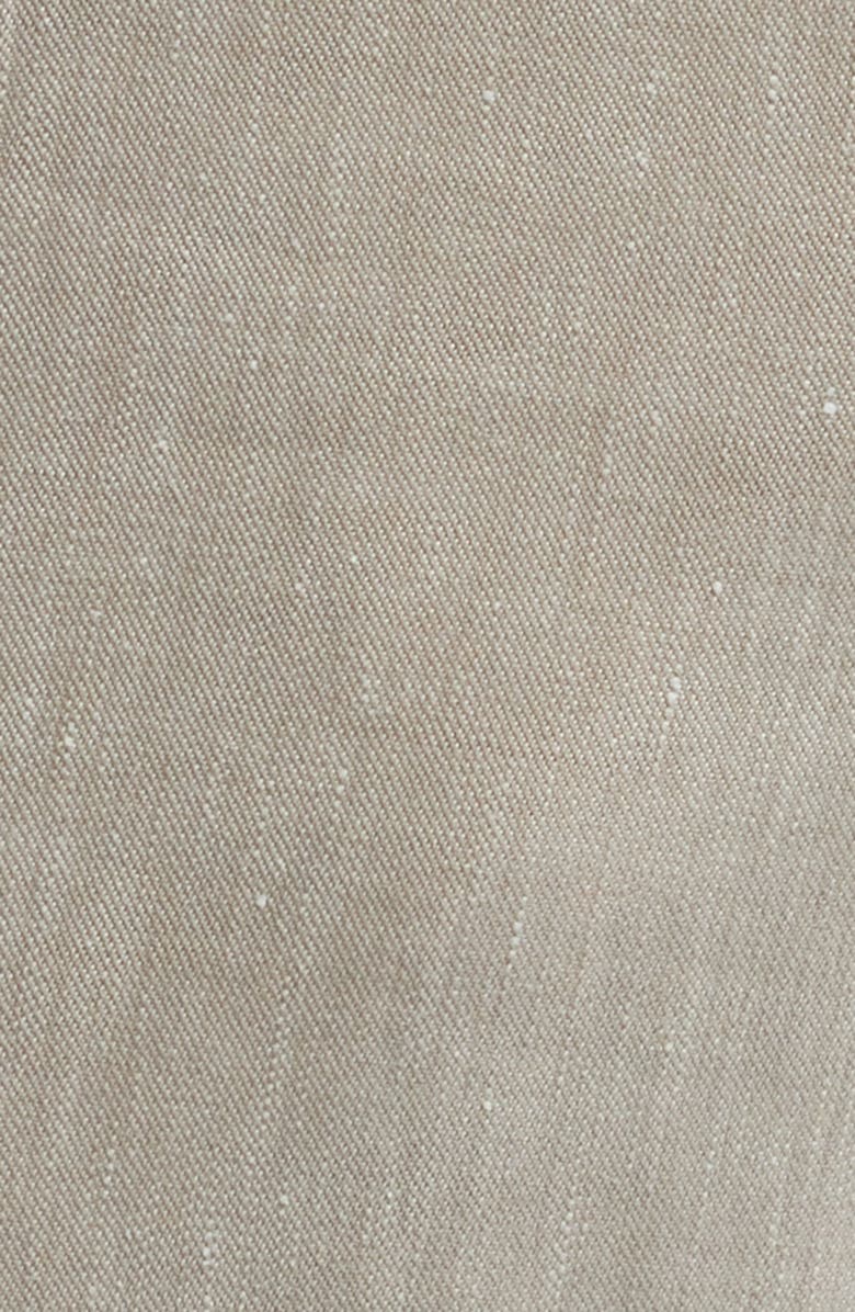 Canali Trim Fit 5-Pocket Slub Linen & Wool Dress Pants, Alternate, color, Beige