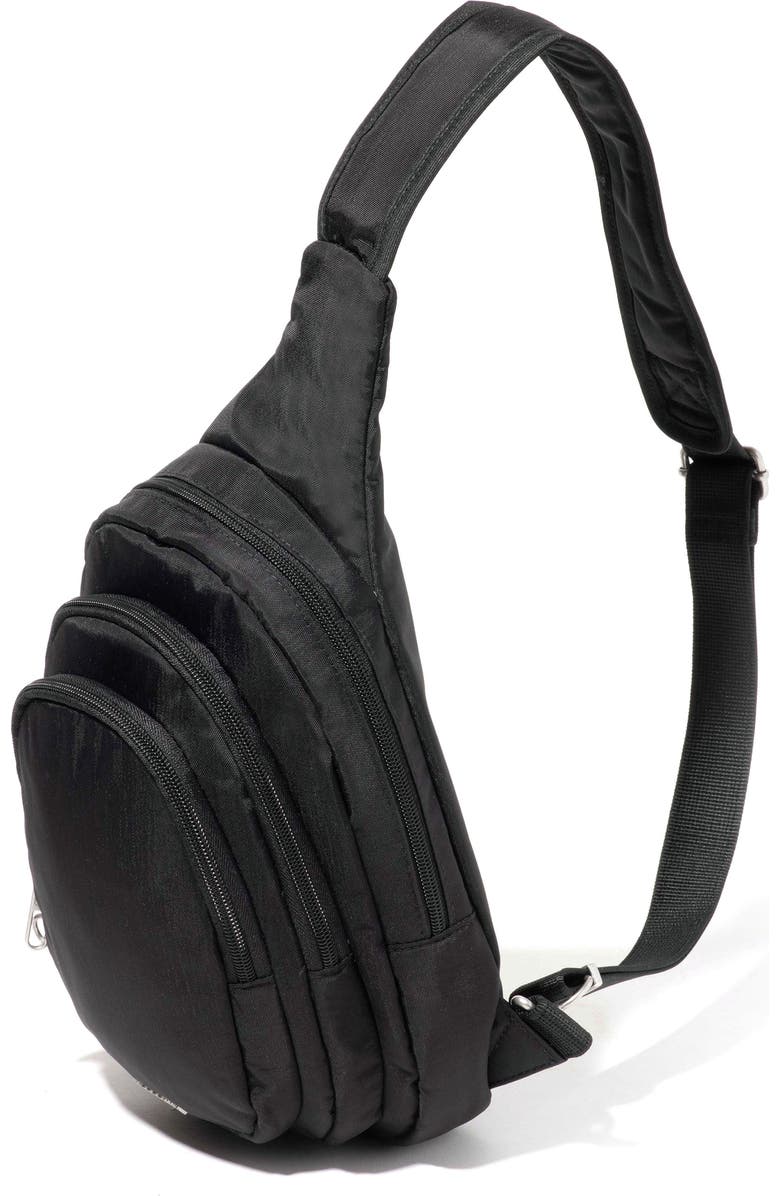 BAGGALLINI Securtex Anti-Theft Multi Zip Sling, Alternate, color, Black