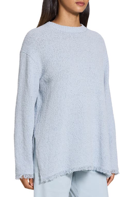 Theory Relaxed Organic Cotton Blend Terry Sweater In Blue