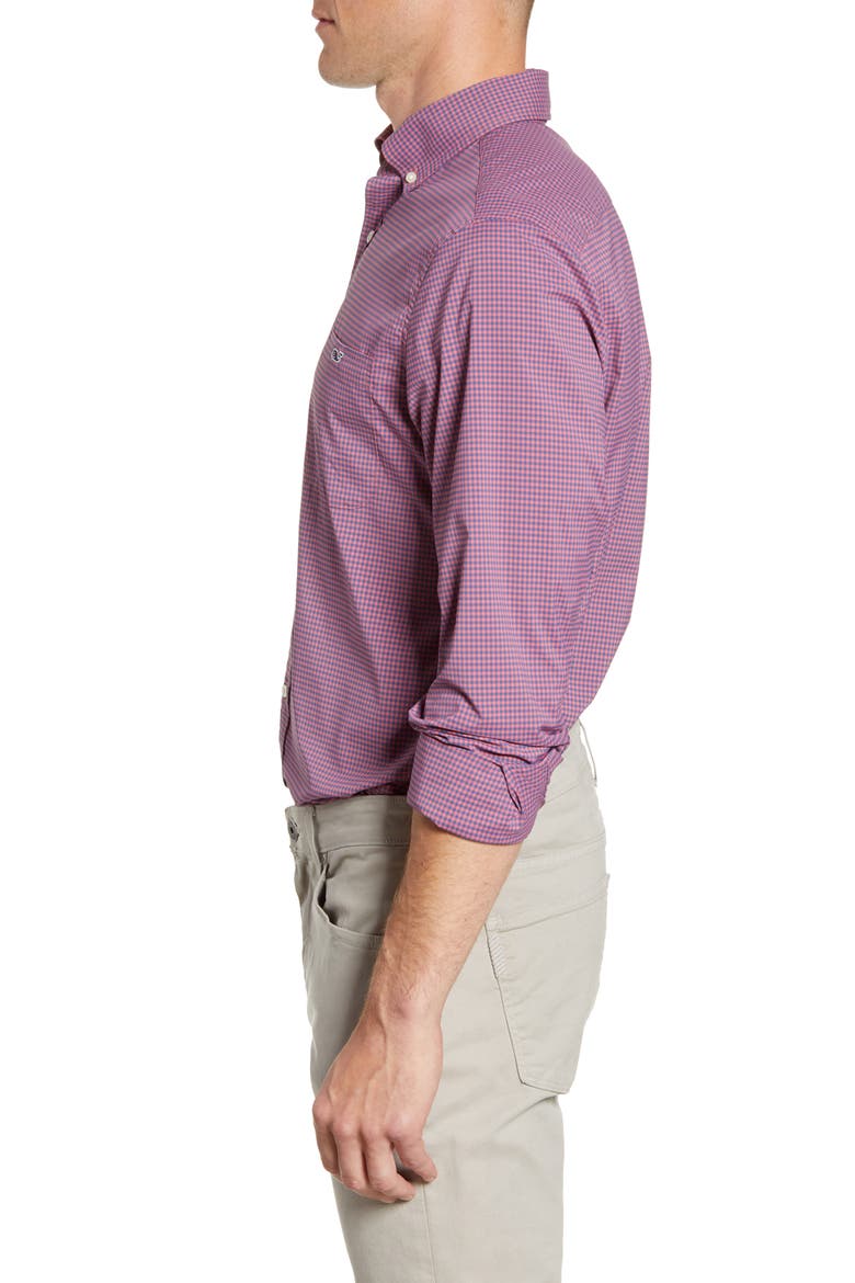 Tucker Classic Fit Check Button-Down Performance Shirt, Alternate, color, MARINER