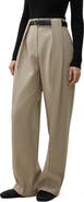 Lilysilk Box Pleated Silk-Wool Trouser