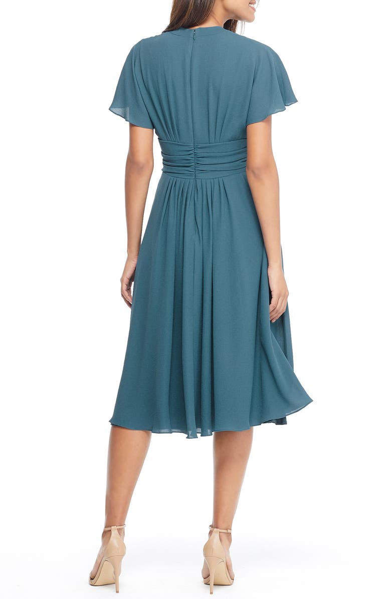 Gal Meets Glam Collection Jane Tie Waist Midi Dress, Alternate, color, 