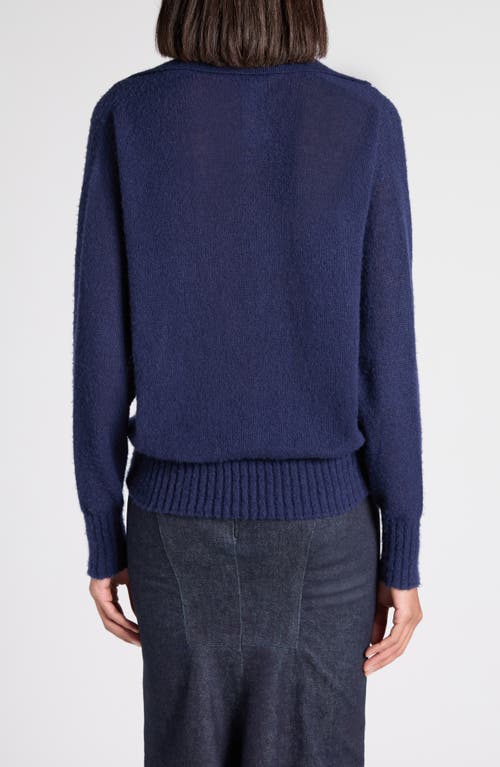 Tom Ford Johnny Collar Cashmere Sweater In Blue