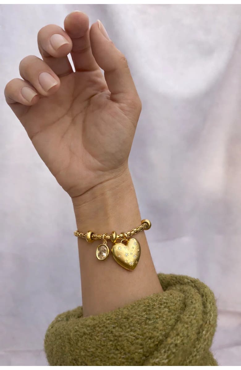 Adorn by Alexandra Riley Starlight Heart Bracelet, Alternate, color, Gold