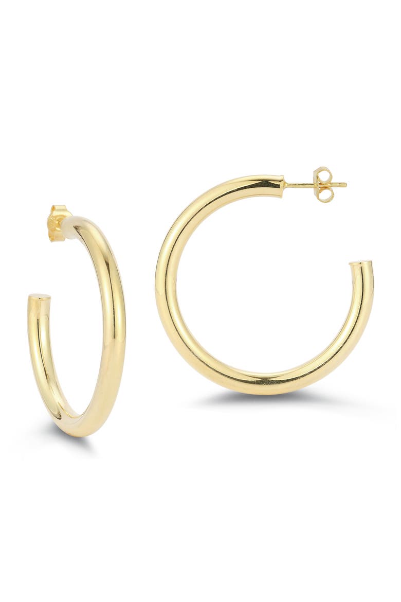 Tube Hoop Earrings, Main, color, GOLD