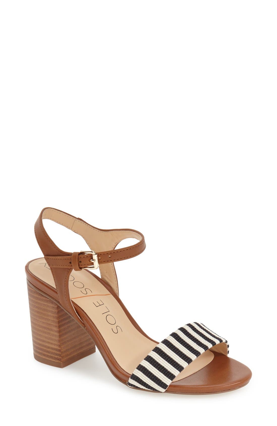 Sole Society 'Linny' Ankle Strap Sandal, Main, color, 